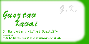 gusztav kavai business card